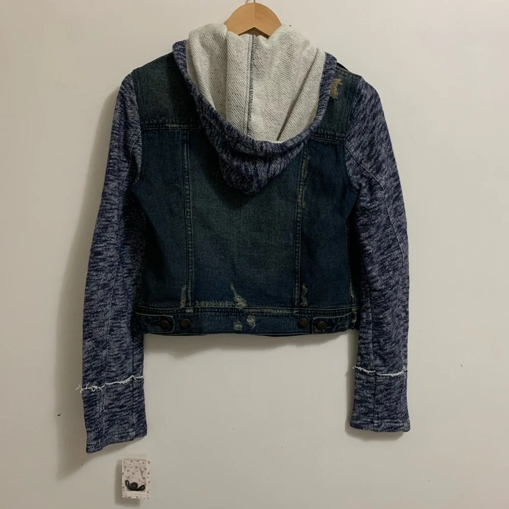 free people Knit Hooded Denim Jacket - Picture 5 of 5